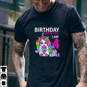 Kids Birthday Sweetie (4th Birthday Unicorn theme) 4 years old T Shirt
