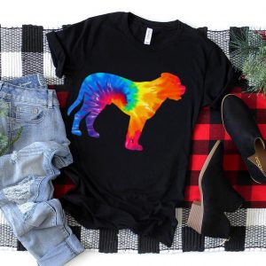 Bull Mastiff Tie Dye Dog Mom Dad Pet Lover Cute T Shirt