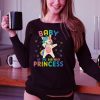 Baby of the Birthday Princess Girl Dabbing Unicorn T Shirt